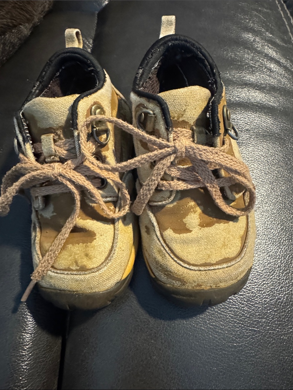 Faded Glory Tan Suede baby 6 Lace-Up Boots